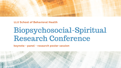 Biopsychosocial-Spiritual Research Conference